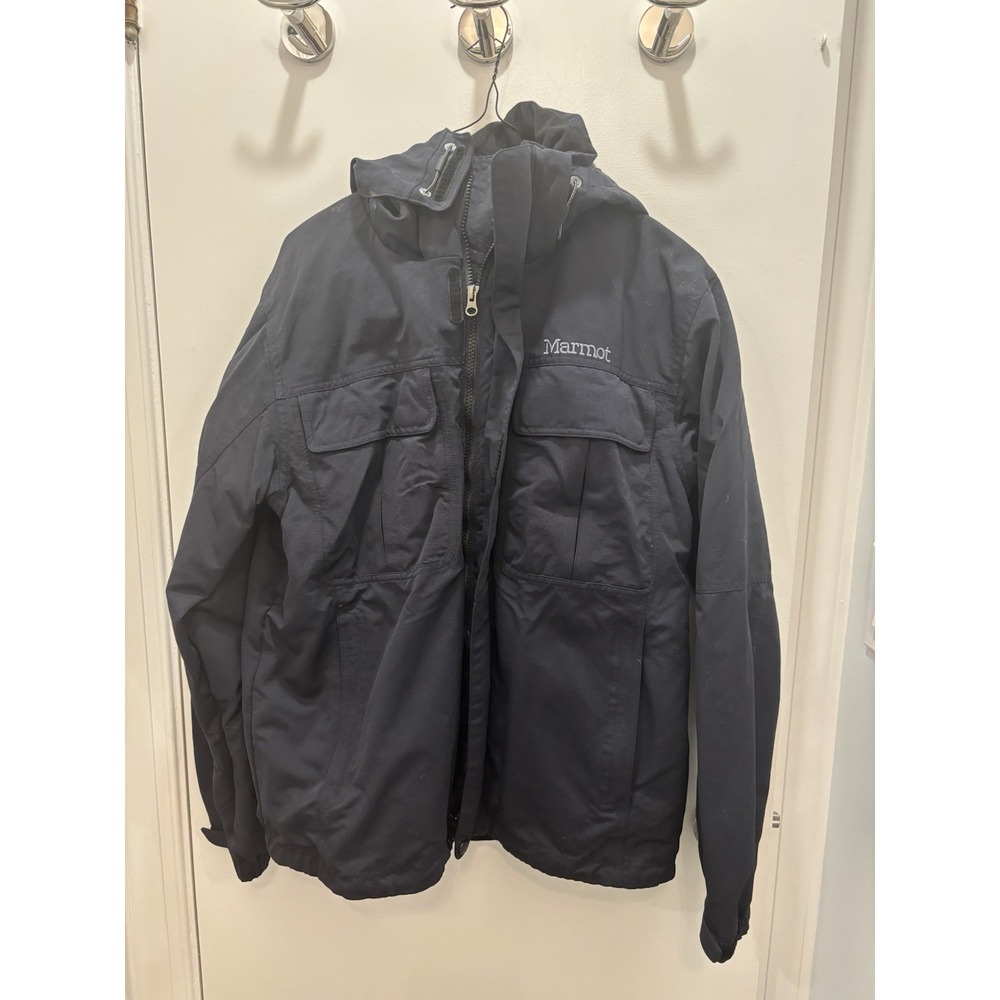 NWOT Marmot Men's  3-in-1 Jacket Black Removable  Vest Hooded M7020-3-FEI size M